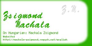zsigmond machala business card
